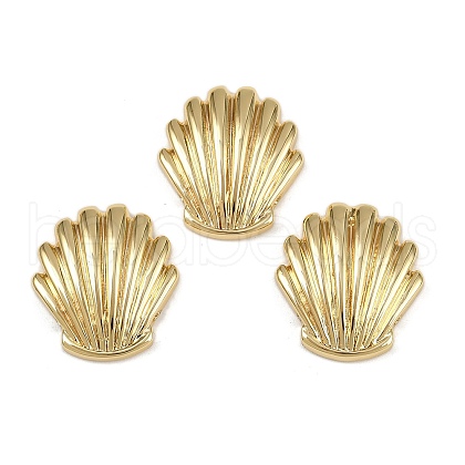 Shell Shape Brass Beads KK-A257-02G-1