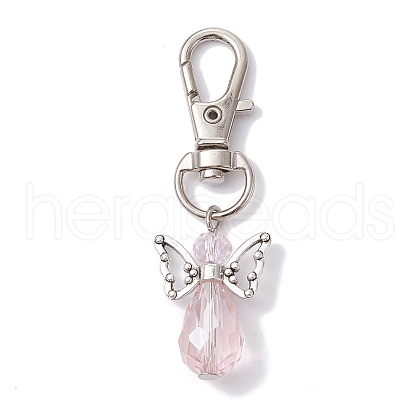 Angel Glass Pendants Decorations HJEW-JM01319-02S-1