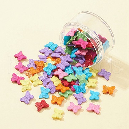 100Pcs Opaque Acrylic Beads MACR-FS0001-57-1