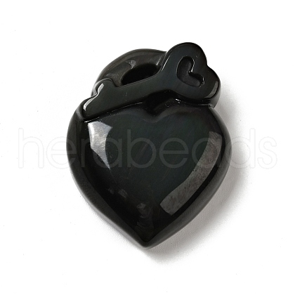 Natural Rainbow Obsidian Pendants G-D471-09-1