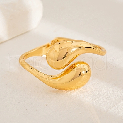 Alloy Hinged Bangles for Women BJEW-V002-06G-1