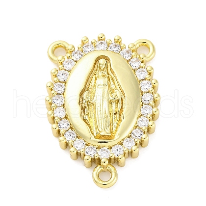 Brass Clear Cubic Zirconia Virgin Mary Chandelier Component Links KK-D325-07G-01-1