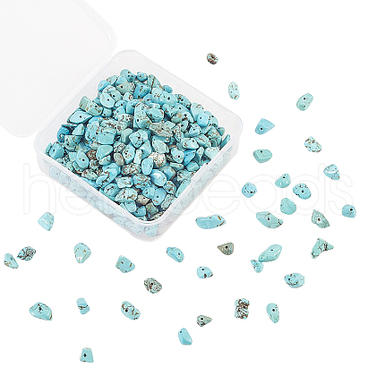 Synthetic Turquoise Chip Bead Strands G-CJ0001-09-1
