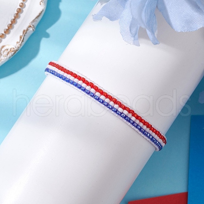 Handmade Glass Seed Beaded Bracelets for Women BJEW-MZ00156-02-1