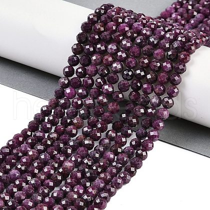 Natural Ruby Beads Strands G-P553-G01-05-1