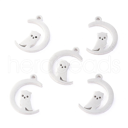 Non-Tarnish 304 Stainless Steel Charms STAS-O142-40P-1