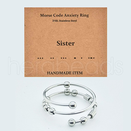 304 Stainless Steel Rotating Cuff Rings FS-WG14209-08-1