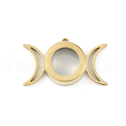 Ion Plating(IP) 304 Stainless Stee Locket Pendants STAS-S132-14G-02-1