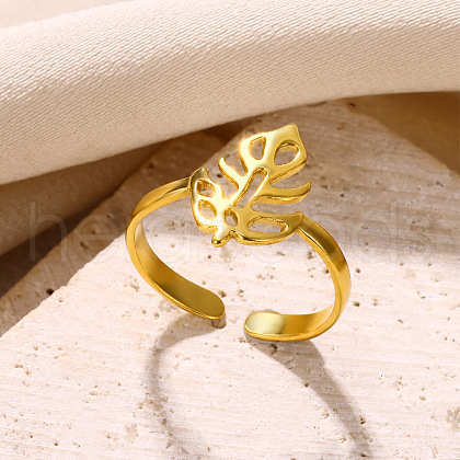 Simple Style 304 Stainless Steel Cuff Rings FS-WG1C3D0-05-1