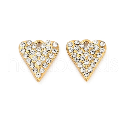 304 Stainless Steel Crystal Rhinestone Pendant STAS-U047-21G-1