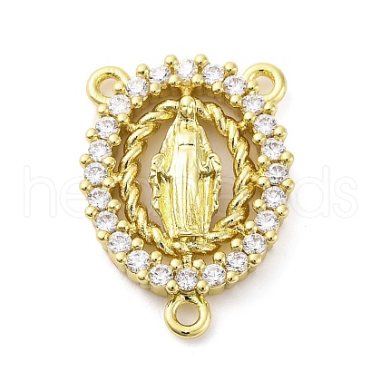 Brass Clear Cubic Zirconia Virgin Mary Chandelier Component Links KK-D325-07G-02-1