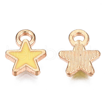 Alloy Enamel Star Charms ENAM-N054-69D-NR-1