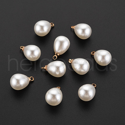 ABS Plastic Imitation Pearl Charms KK-N242-025-1