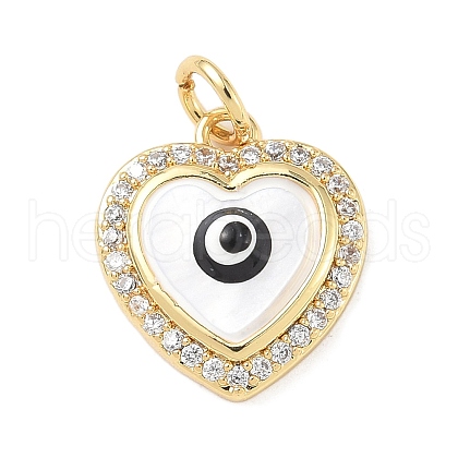 Brass Micro Pave Cubic Zirconia Pendants KK-D357-37G-1