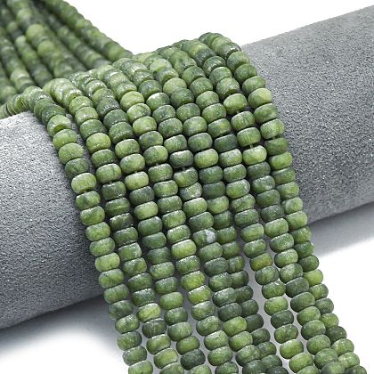 Natural Chinese Jade Beads Strands G-P575-A19-6x4mm-02-1
