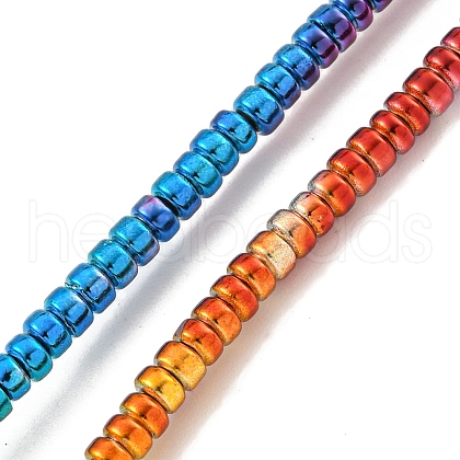 Baking Painted Electroplated Synthetic Non-magnetic Hematite Beads Strands G-C136-H01-01-1