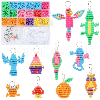 SUNNYCLUE DIY Animal Keychain Making Kit DIY-SC0023-68-1