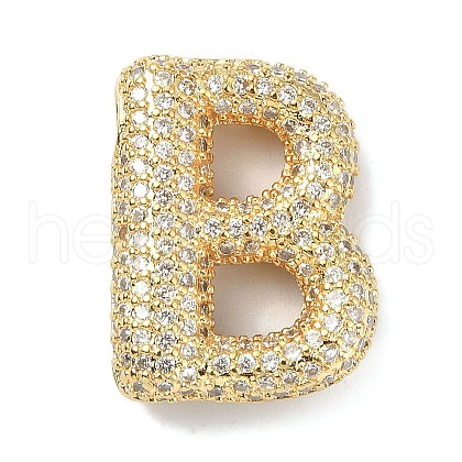 Rack Plating Brass Micro Pave Cubic Zirconia Pendants KK-Q790-01B-G-1