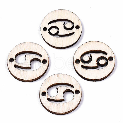 Unfinished Natural Poplar Wood Links Connectors WOOD-S045-139A-03-1