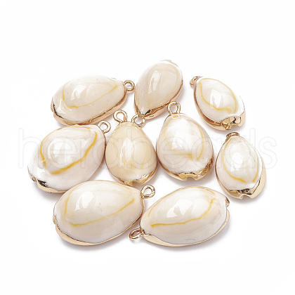 Cowrie Shell Pendants SSHEL-T004-02-1