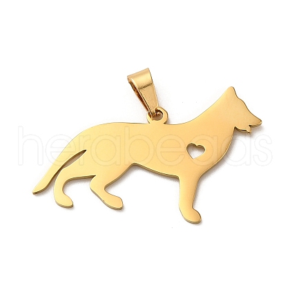 304 Stainless Steel Pendants STAS-O005-14G-1