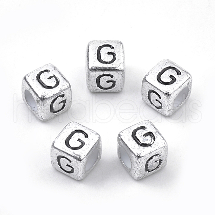Plated Acrylic Beads X1-PB43C9308-G-01-1
