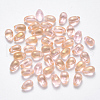 Transparent Spray Painted Glass Charms GLAA-R211-03-B06-1