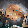 Shell Shape Wall Mounted Brooch Jewelry Display Cork Tray AJEW-WH0433-01B-5