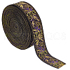 Ethnic Embroidery Polyester Flat Ribbons OCOR-WH0058-52-1