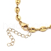 304 Stainless Steel Coffee Bean Chain Necklaces NJEW-JN03046-3
