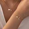 Heart Brass Pendant Necklaces & Charm Bracelets Sets FS-WGFCFF7-22-1