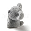 Flocky Resin Pendants RESI-E059-04D-2