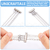 2Pcs 2 Colors 304 Stainless Steel Slide Lock Clasps FIND-AB00061-5