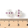 Brass Micro Pave Cubic Zirconia Bead KK-U067-08S-04-2
