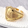 Brass Micro Pave Cubic Zirconia Adjustable Open Cuff Rings for Women RJEW-K292-12G-2