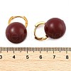 Round Brass Enamel Hoop Earrings for Women EJEW-U055-08G-3