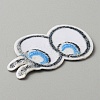 Cartoon Style Double Eye Embroidered Cloth Patches PATC-WH0001-116C-2