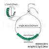Chic Rectangle Brass Rhinestone Slider Bracelets & Cuff Rings Sets for Daily Wear VC3129-4-2
