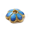 6-Petal Alloy Enamel Bead Caps FIND-G029-04G-01-3