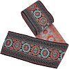 Ethnic Style Embroidery Polycotton Ribbons OCOR-WH0073-28-1
