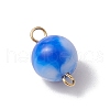 20Pcs Two Tone Opaque Acrylic Round Connector Charms PALLOY-JF03538-4