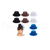 8Pcs 4 Colors Terry Fabric Mini Hat Fascinator Base AJEW-NB0005-99-7