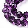 Baking Paint Transparent Glass Beads Strands X-DGLA-A035-T8mm-A09-4