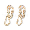 Clear Cubic Zirconia Interlocking Twist Oval Dangle Stud Earrings EJEW-N012-50LG-2
