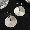 Alloy Textured Flat Round Dangle Earrings WGD0B9F-05-1