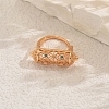 Brass Pave Cubic Zirconia Geometric Finger Rings for Women OE9222-2-3