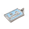 Brass Micro Pave Cubic Zirconia Pendants with Enamel KK-H458-01P-12-2