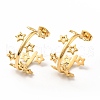 Star Wrap Stud Earrings EJEW-G293-01G-1