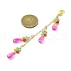 Glass Beaded Pendant Decorations HJEW-JM02819-01-3