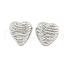 Non-Tarnish Heart 304 Stainless Steel Ear Studs EJEW-L290-011P-1